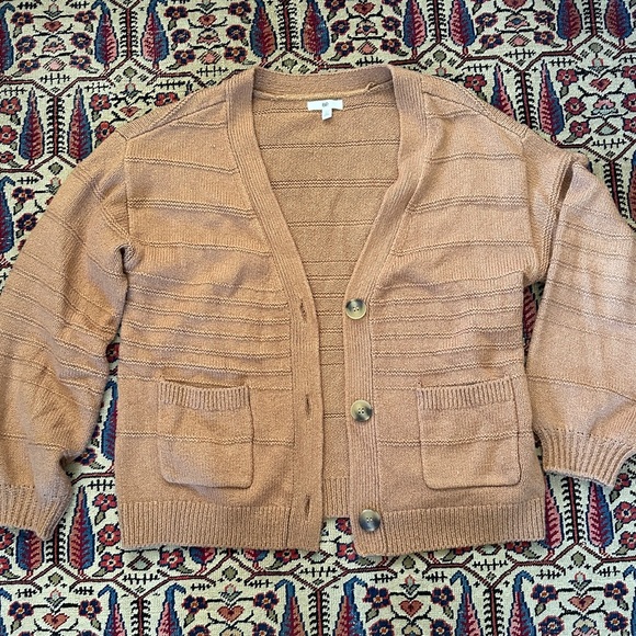 BP. Brown Button-Up Cardigan - women's size xs - Picture 1 of 2